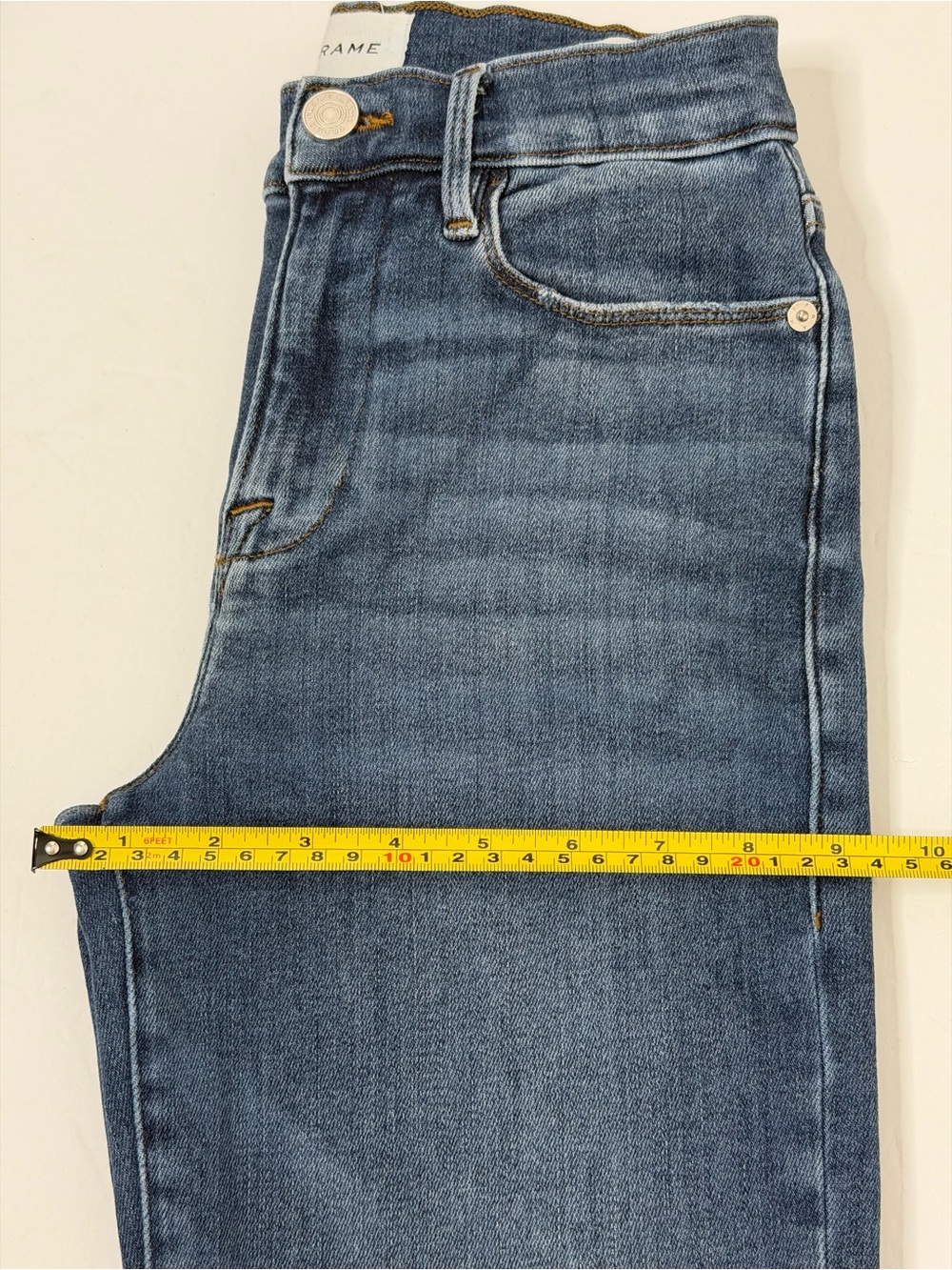 Frame Le High Ankle Straight Leg Jeans Strech Size 25 - Picture 13 of 15